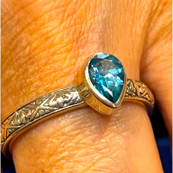 Silpada aquamarine stone, Sterling Silver no longer available from Silpada. - Picture 2 of 5